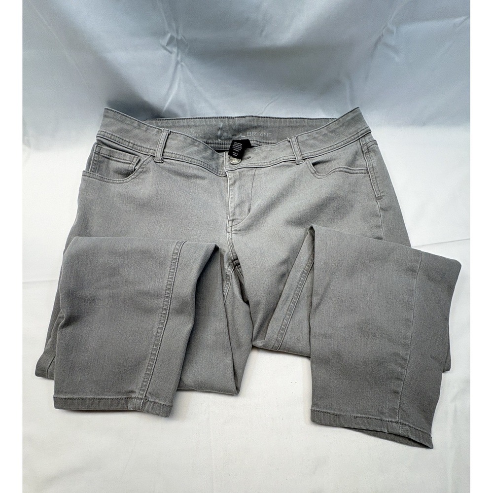 Lane Bryant Women's 14 Gray Skinny Ankle Jeans  Regular 32W 24L 8in Rise H-605